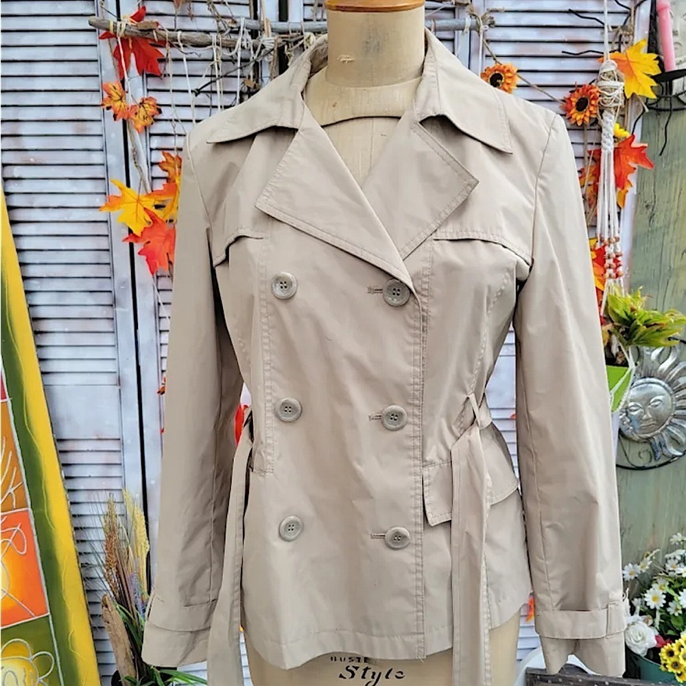 SNAP JACKET Belted Trench Coat, double breasted